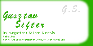 gusztav sifter business card